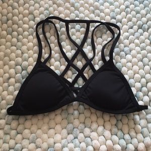 Black strappy bralette S